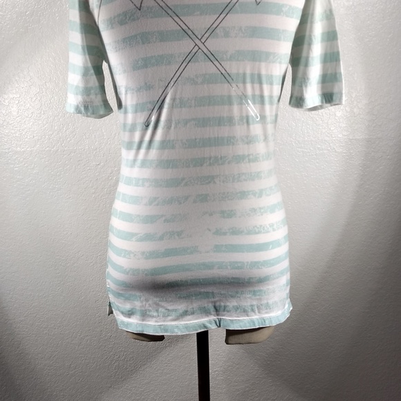 Johnny Was 4 Love & Liberty Mermaid Swarovski Crystals Tee Sz S NWT - Picture 4 of 8